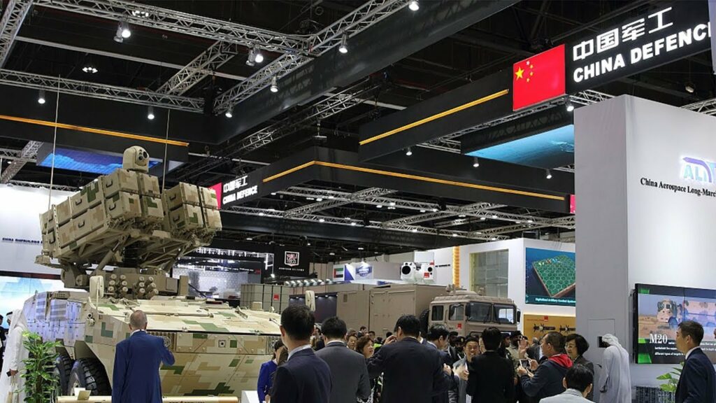 China stand at the International Defence Exhibition Conference in Abu Dhabi