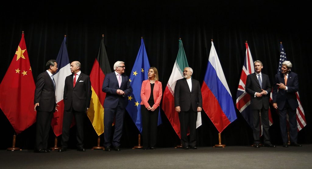 Officials announcing the JCPOA agreement (Bundesministerium für Europa, Integration und Äusseres)